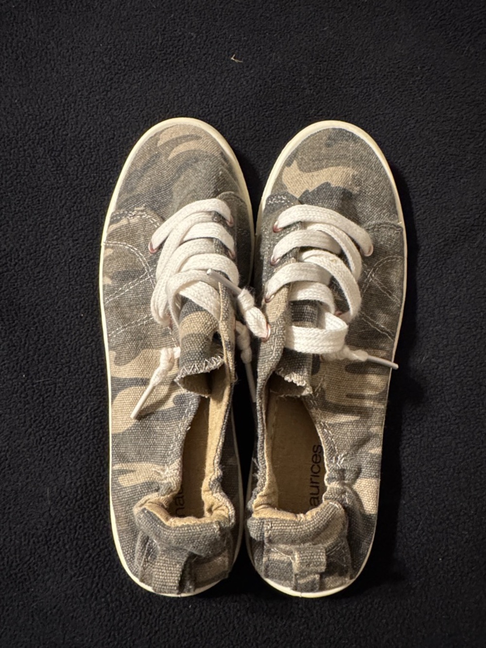 Maurices Camouflage Canvas Sneakers in Green and Tan